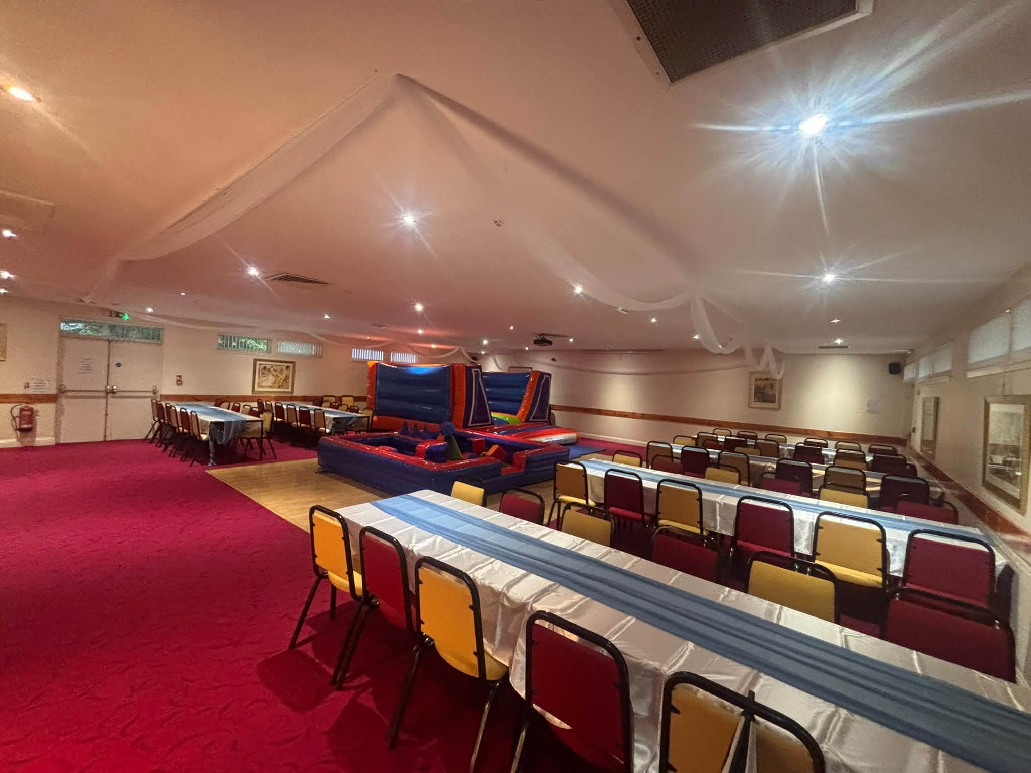 St Monica’s Parish Hall set up for a family event