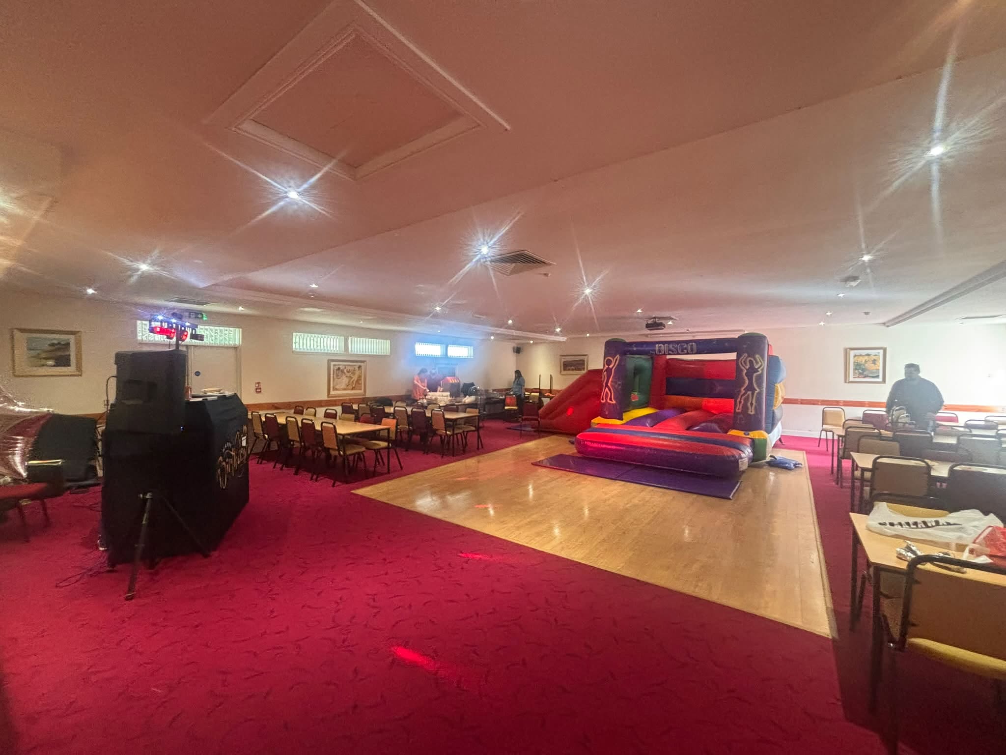 St Monica’s Parish Hall set up for a family event